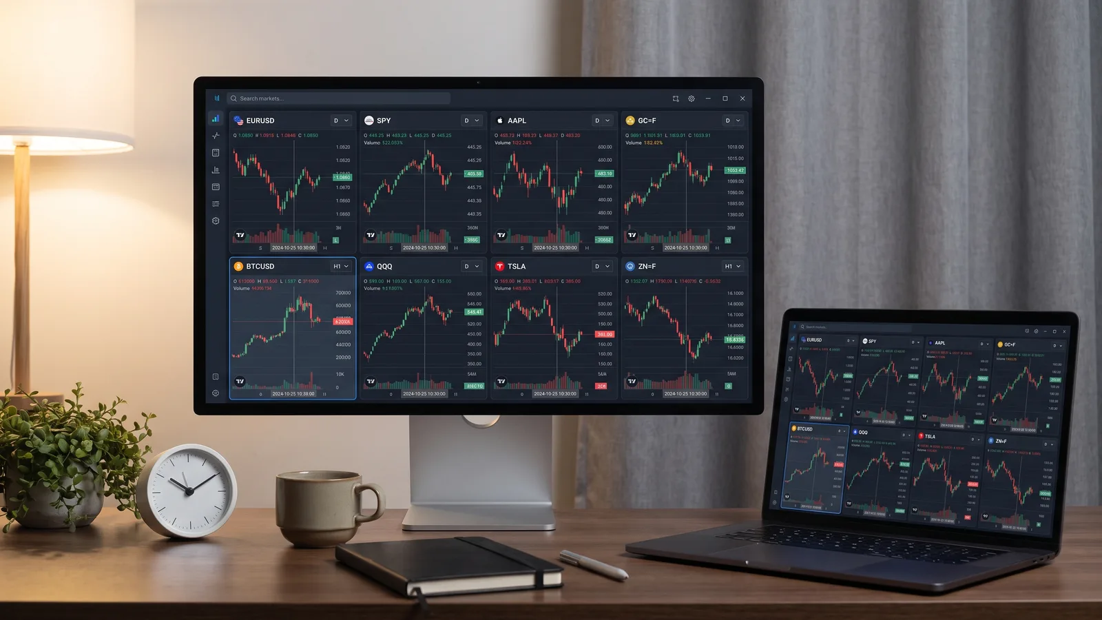Multi-Chart Market Dashboard (8 Charts)